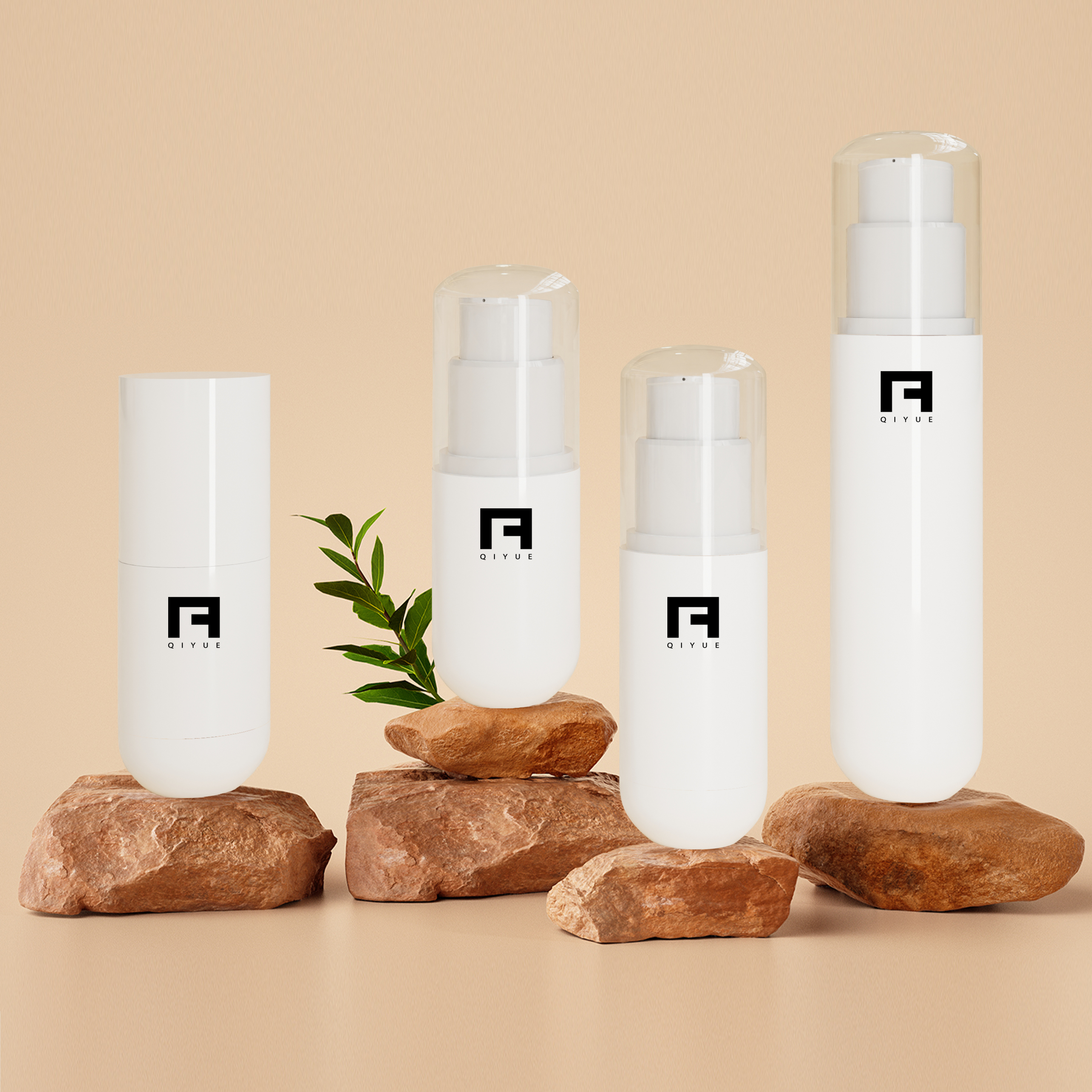 Curved Removable Bottom Skin Care Bottle Packaging Bottle Customizable
