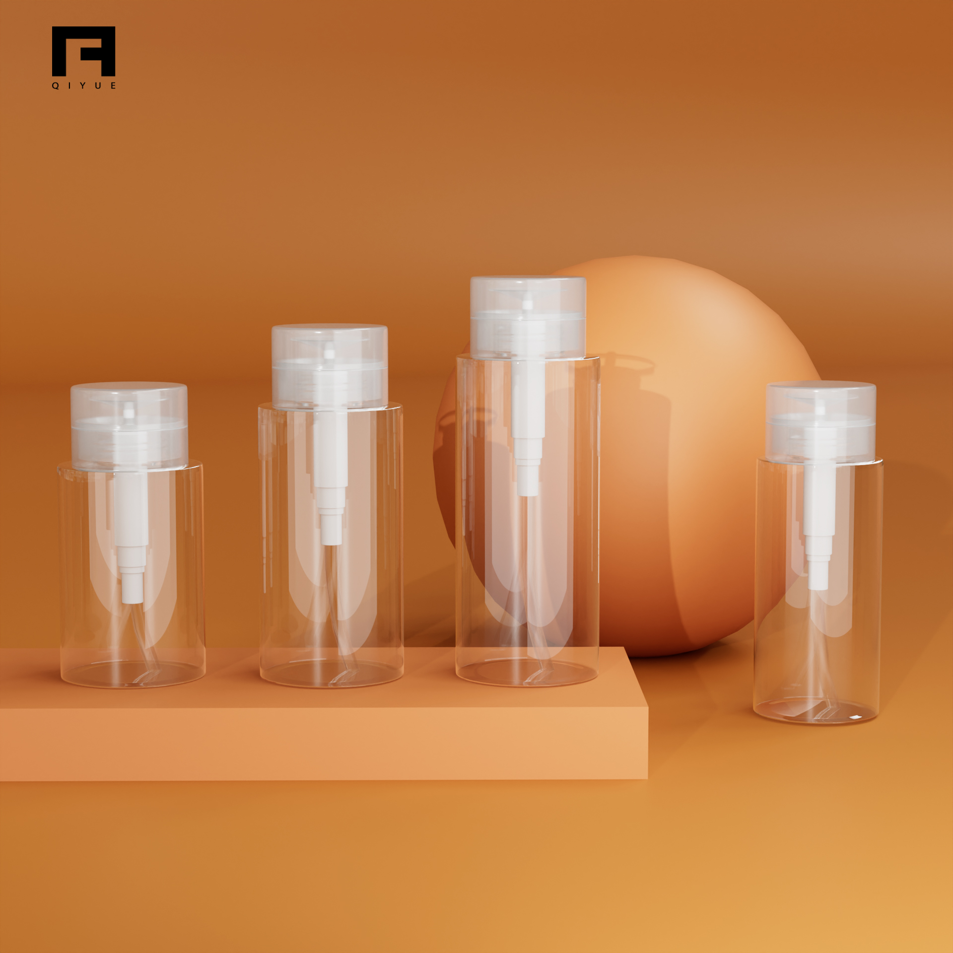 Makeup remover bottle top opening manicure easy to use water bottle factory