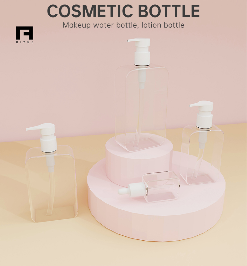 Transparent squeeze bottle shampoo bottle china factory can be customized color capacity printing